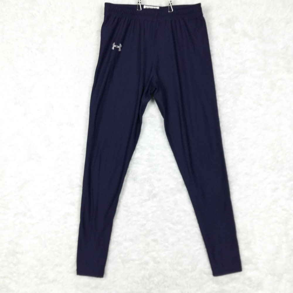 Under Armour Mens Pants Leggings Heatgear Coldgear Navy Blue Compression L